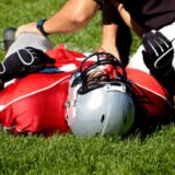 Injured sports player